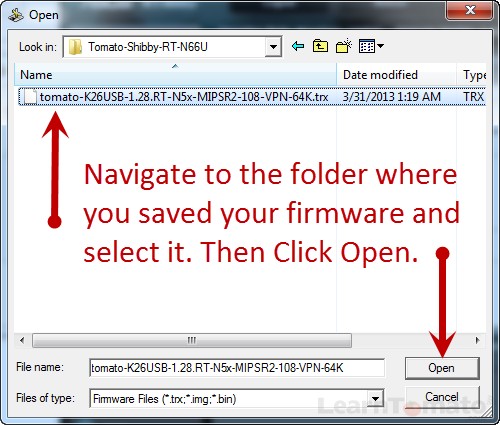 Open the recovery utility and load the tomato firmware.