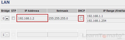 Ethernet bridge mode with DHCP disabled