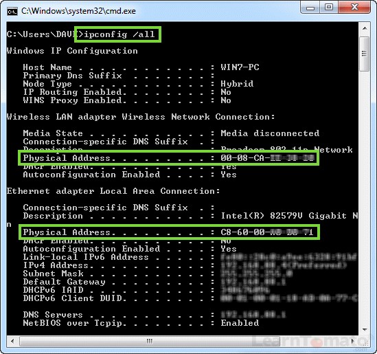 how to find mac addresses of devices on my network