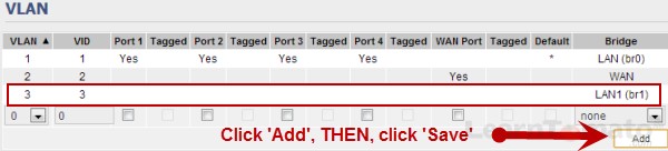 Bridge new LAN to VLAN in Tomato