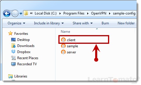 Edit OpenVPN client file