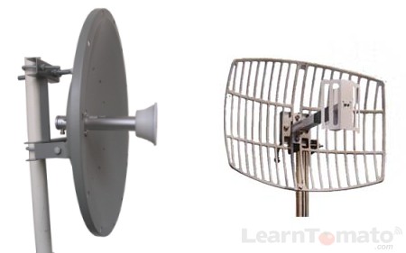 Parabolic antennas increase WiFi range and work great for point-to-point WiFi deployments.