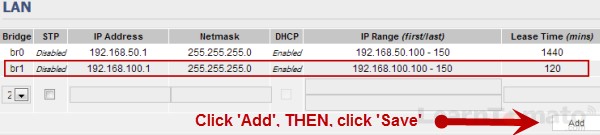 Setup Tomato VLAN for guest network