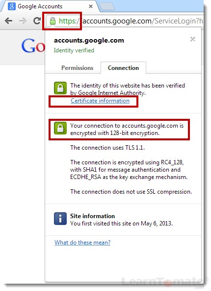 Check for SSL certificates prior to making purchases